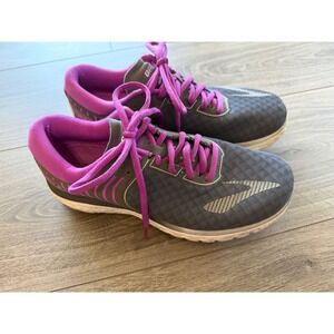 Brooks PureFlow 6 Women Size 7.5 Grey Purple Athletic Running Shoes GOOD